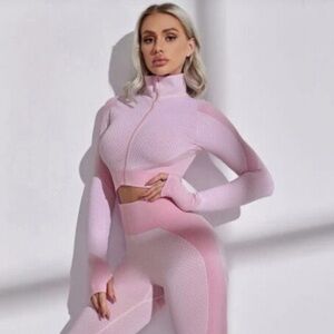 BELLA MOVEMENT CROPPED FITTED TRACK JACKET